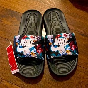 Nike floral slides
